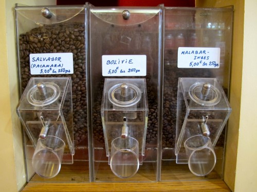 Coffee beans from all over the world