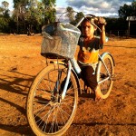Lao boy with bike