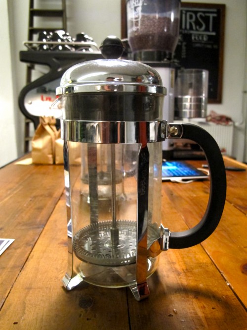 The evening stared with a French press