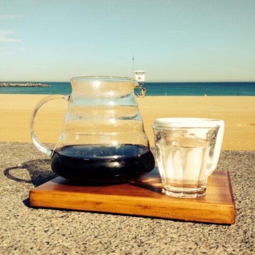 Gorgeous morning coffee overlooking the bay