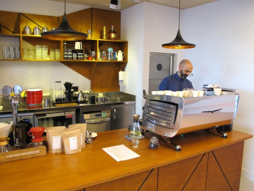 Previous barista Javier at work