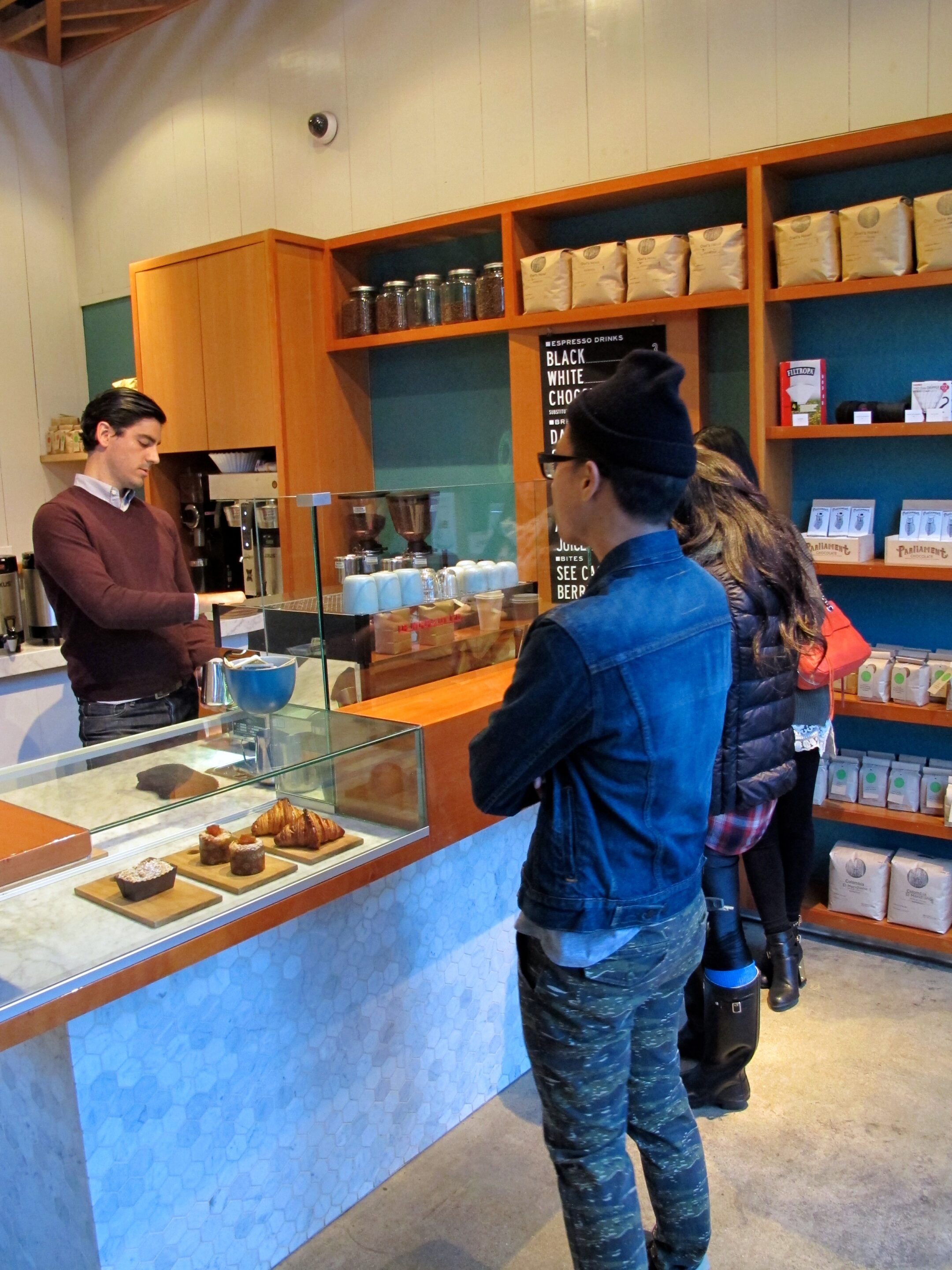 Anthony prepping a coffee