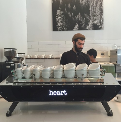 Barista Jonathan behind the Spirit