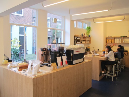 Coffee bar with seating