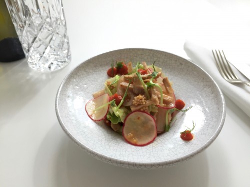 Cow under with red pepper dish