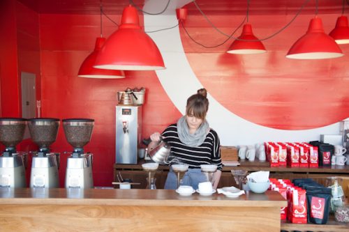 Ritual Coffee is all about the colour red