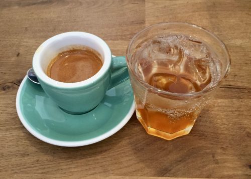 Slap & tickle: Espresso + home made cascara soda
