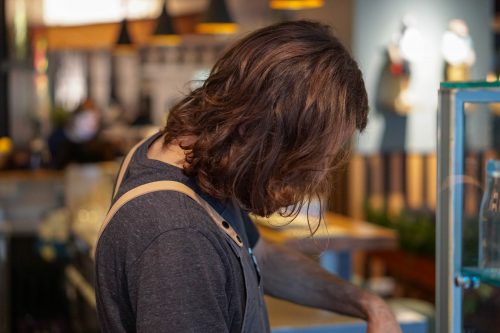 Barista at work