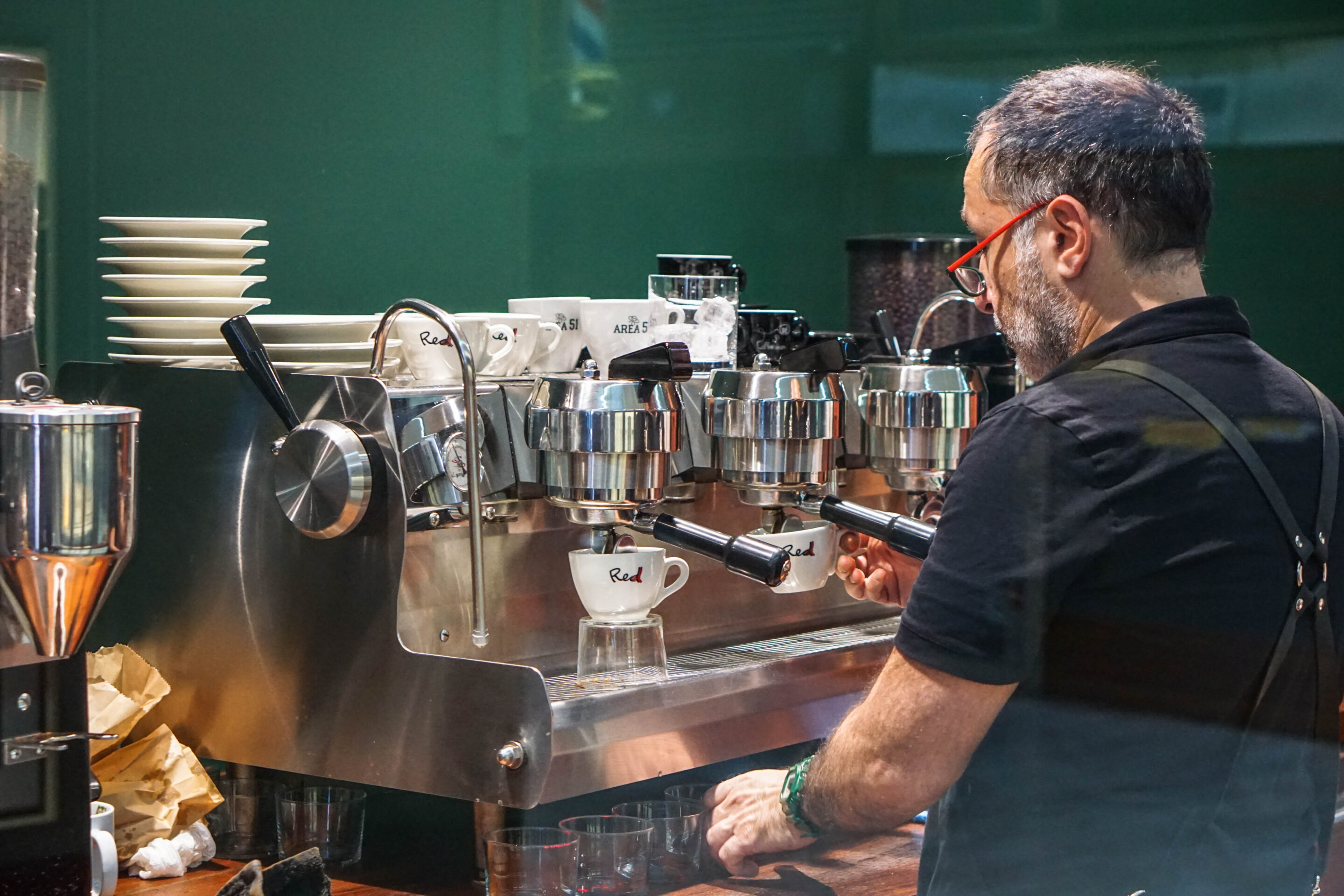 The three-group Synesso is always put to work