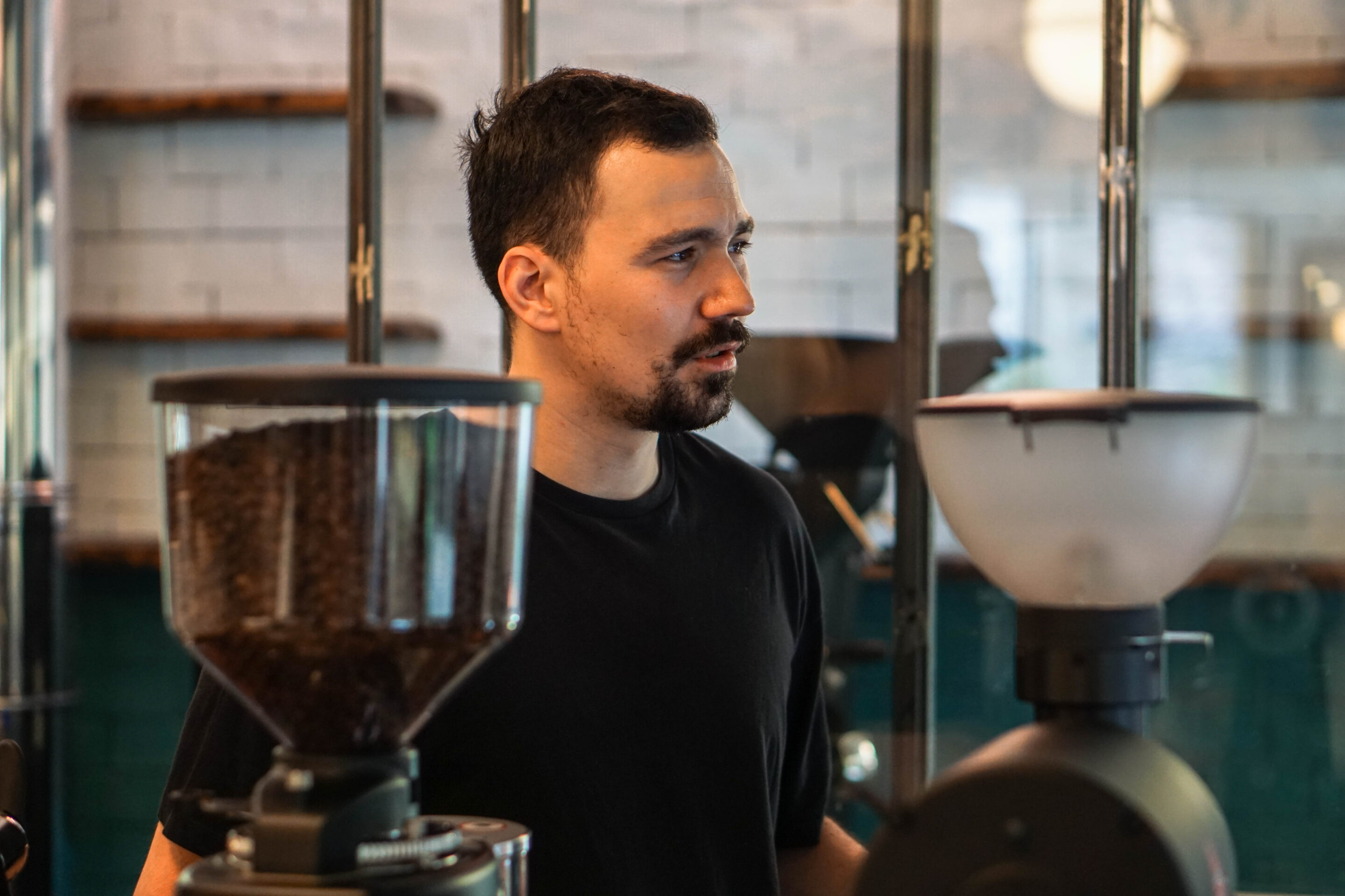 Barista at work