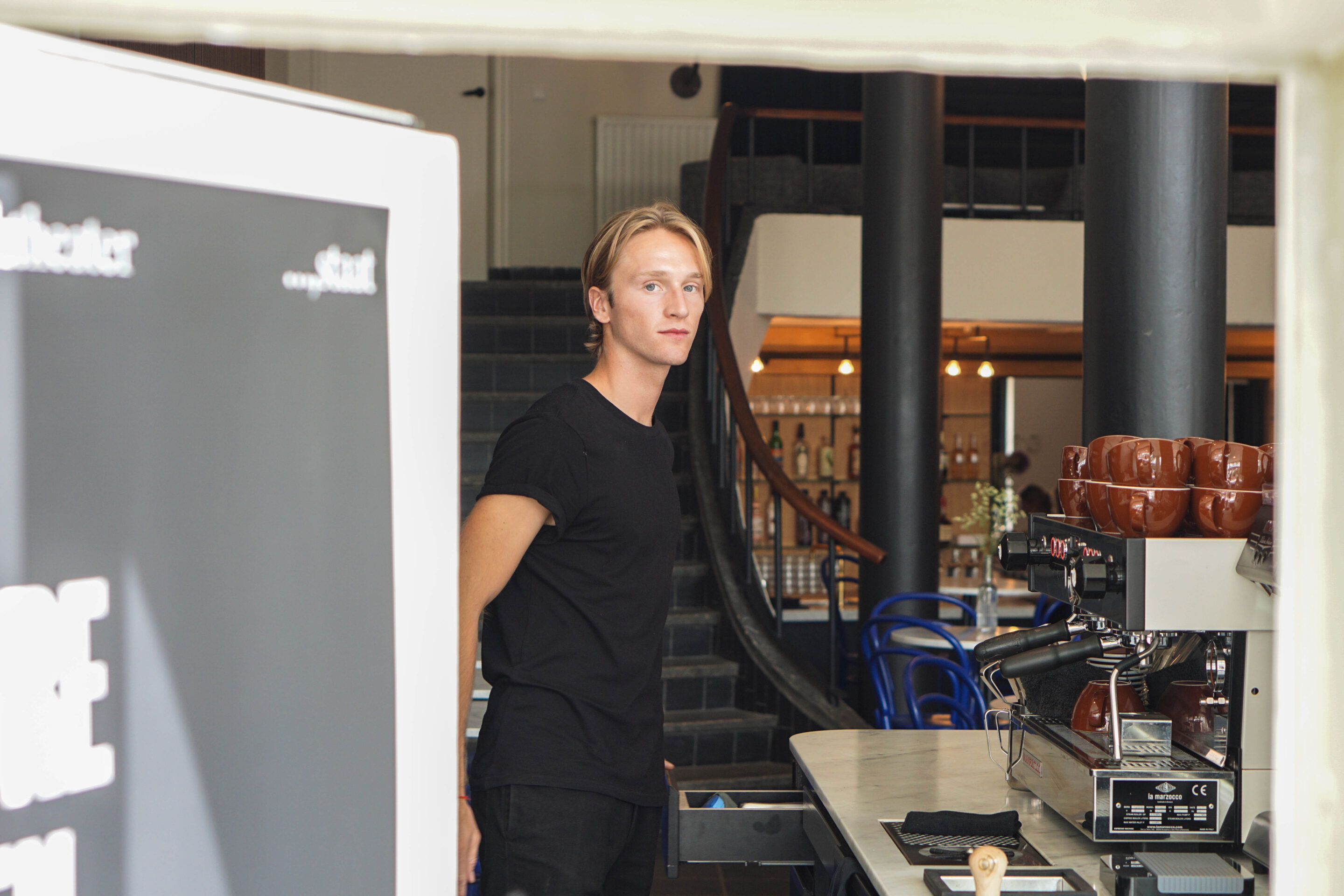 Barista at work