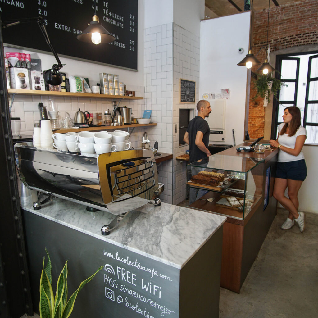 View of the bar