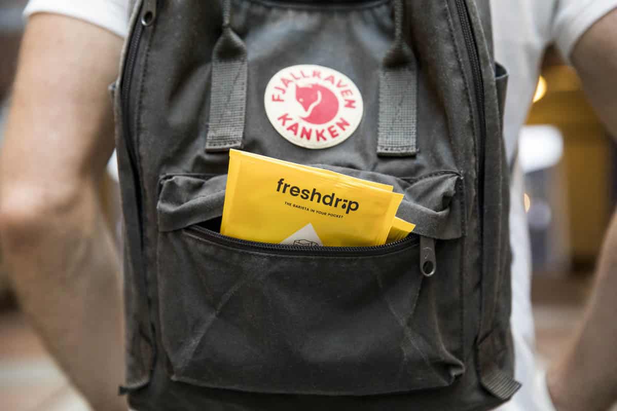 Put Freshdrip in your pocket, purse or bag.