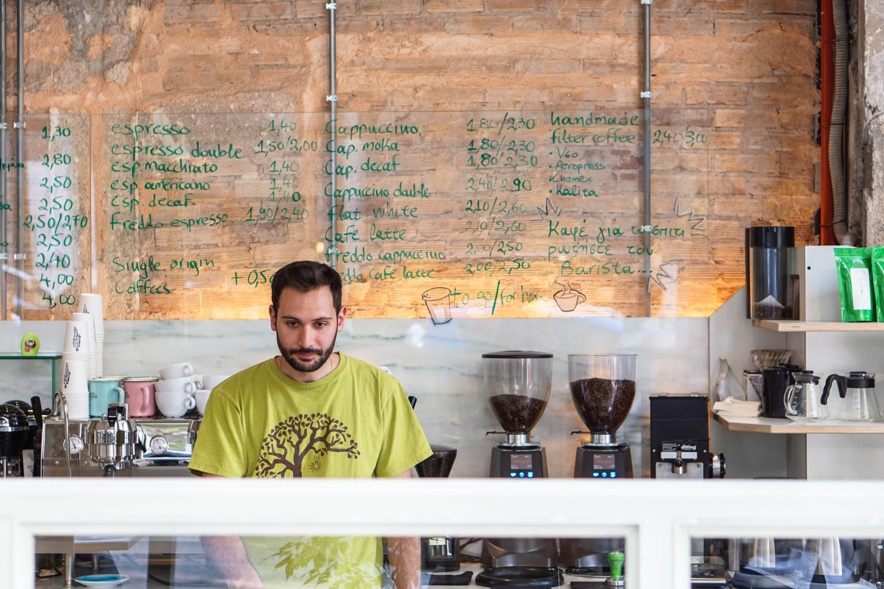 Barista at work