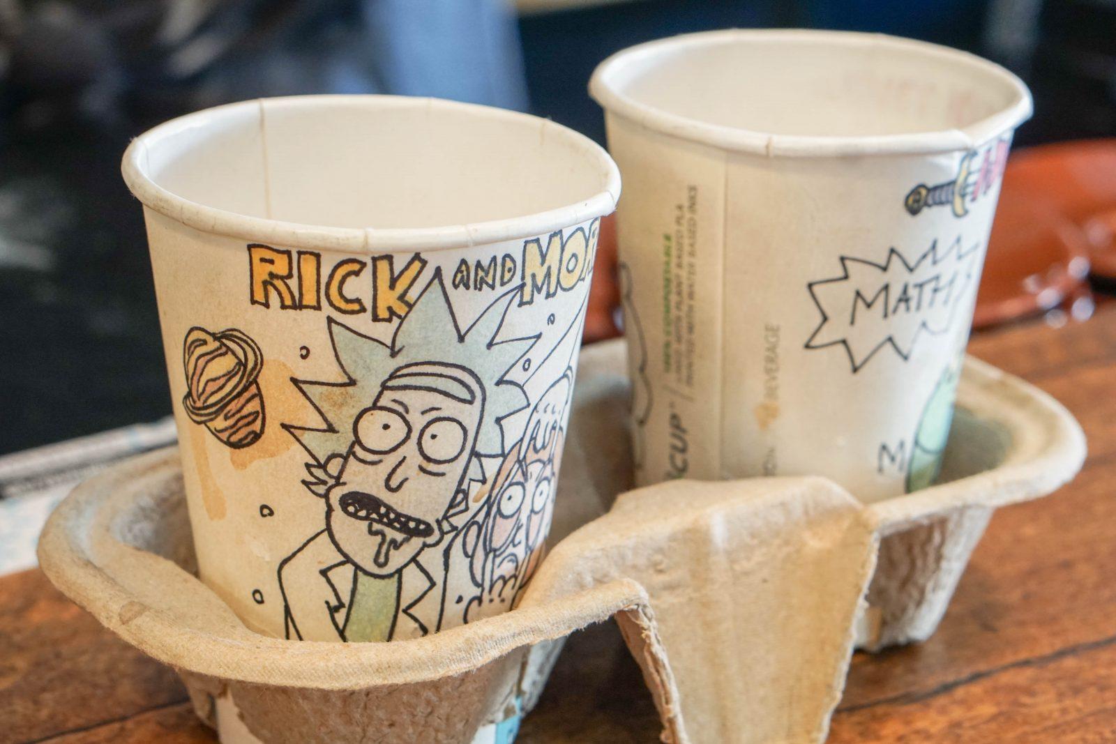 Illustrated coffee cups