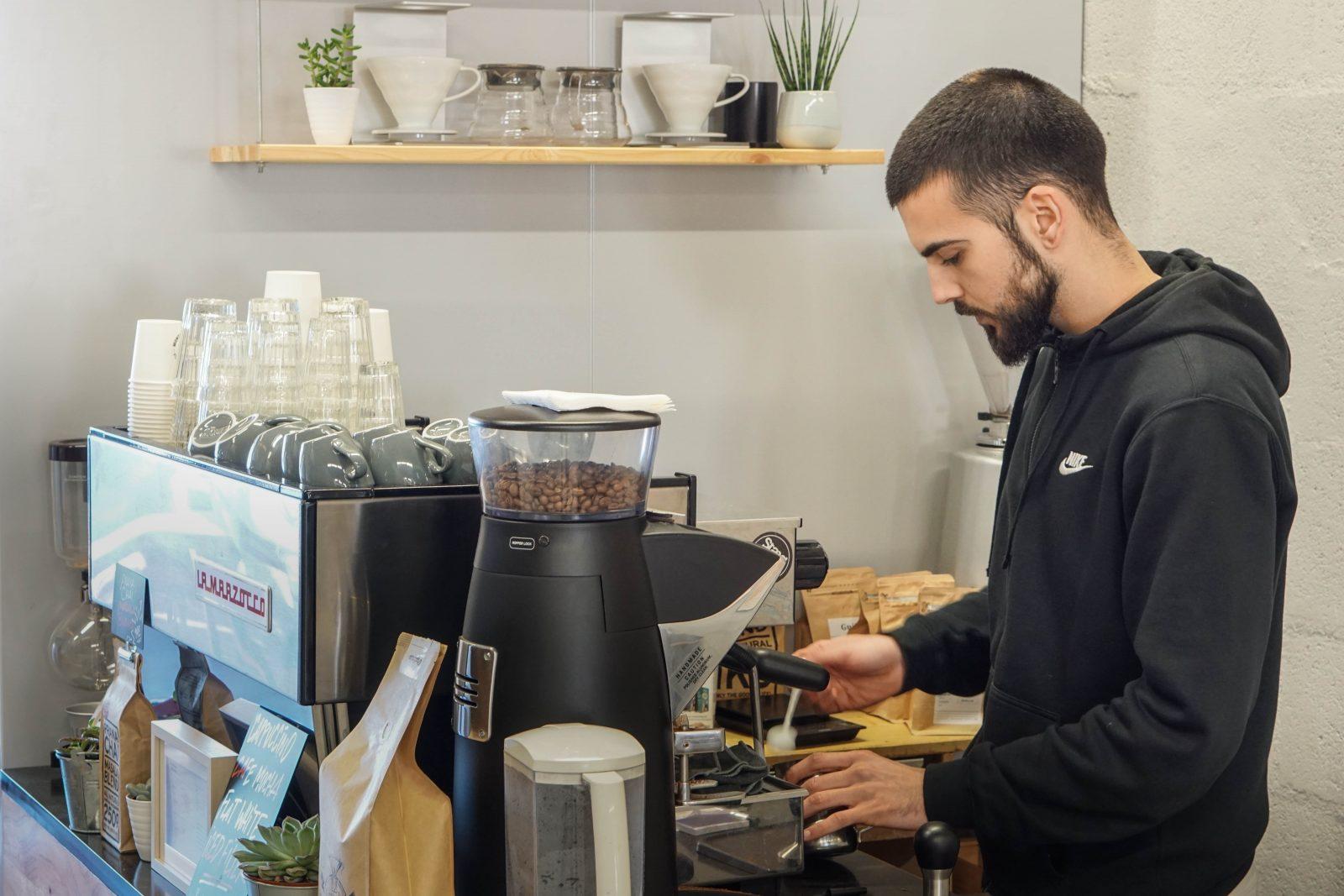 Barista Ruben at work
