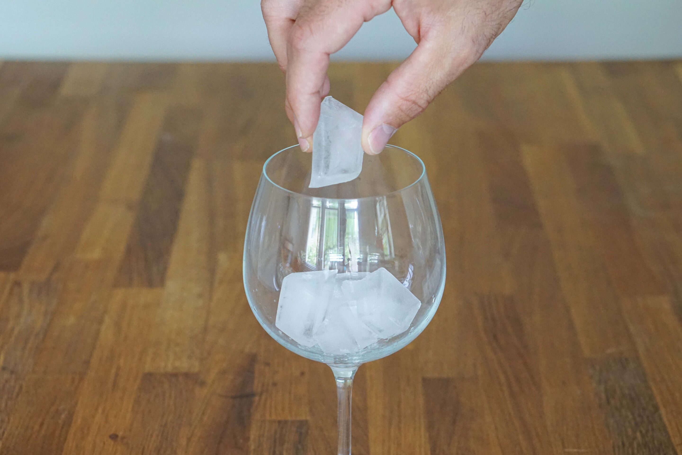 Ice cubes in a glass