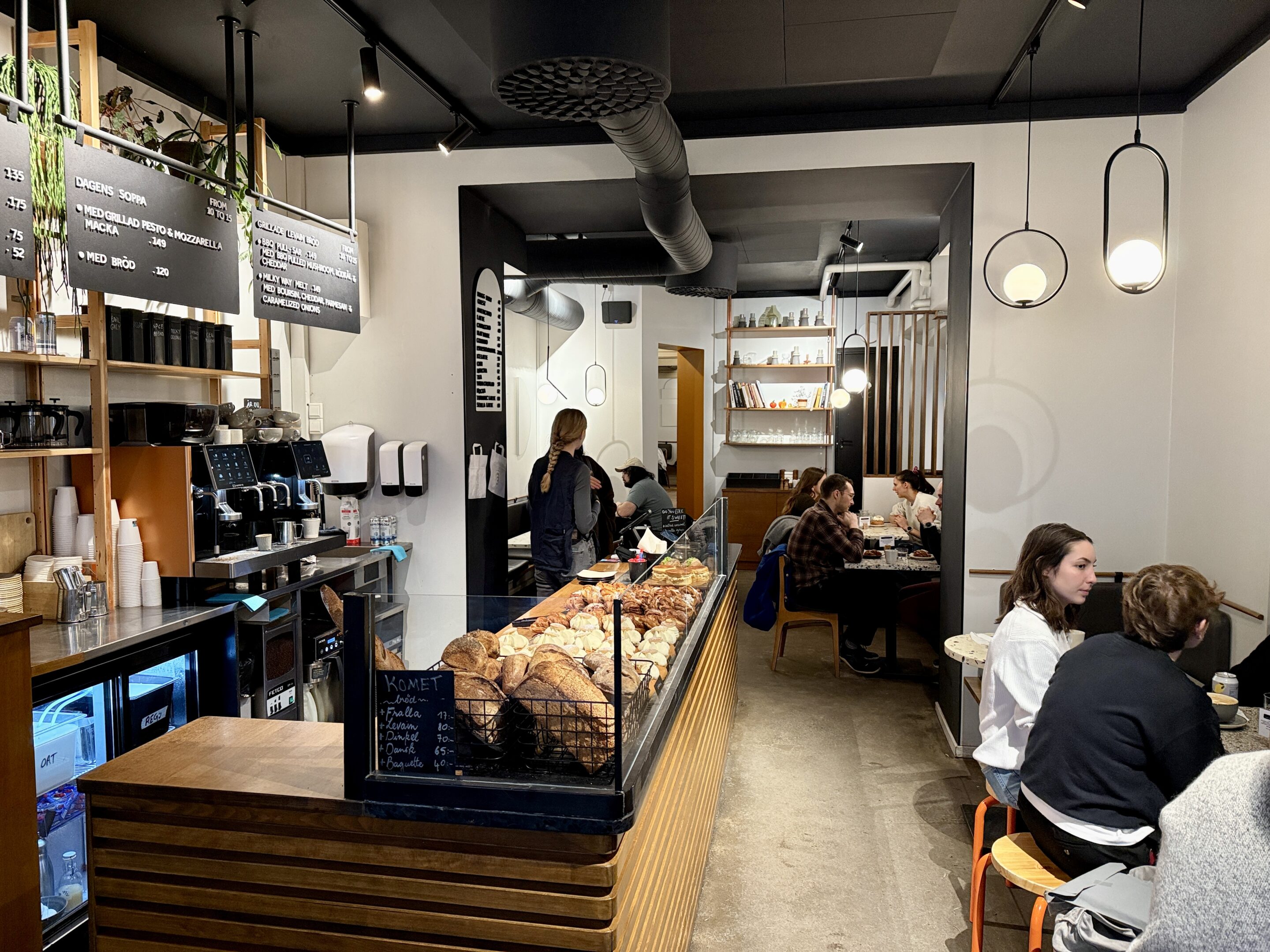 Inside view of a coffee shop in the heart of Stockholm