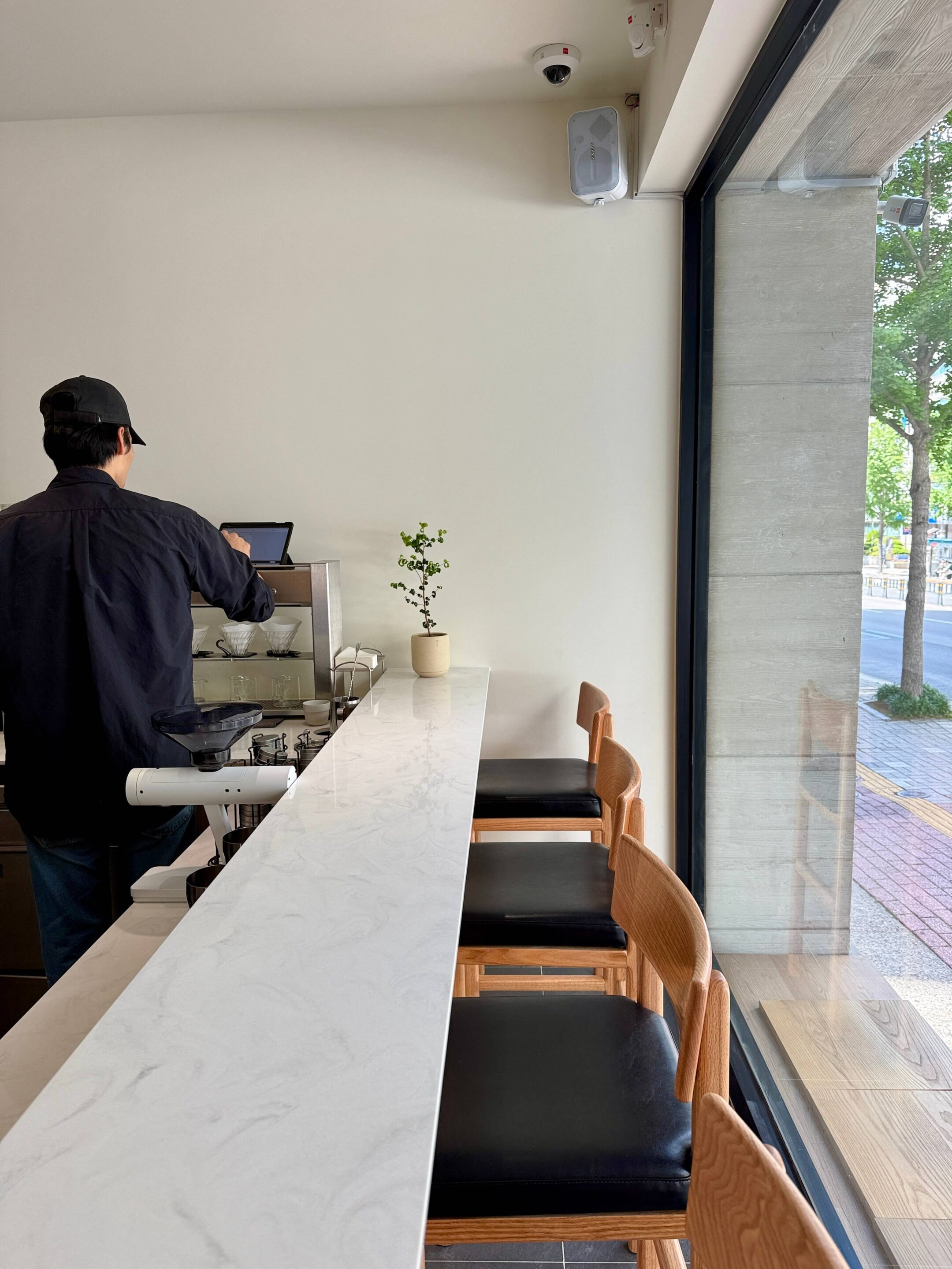 View of a espresso bar counter