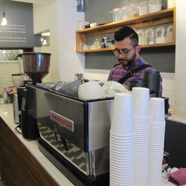 Barista at work