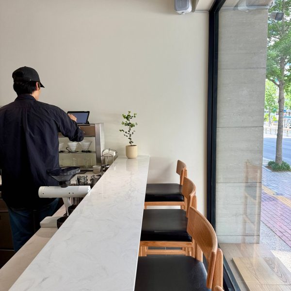 View of a espresso bar counter